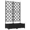 vidaXL Градинска саксия 2 бр. Черно 80 x 40 x 125,5 см ПП