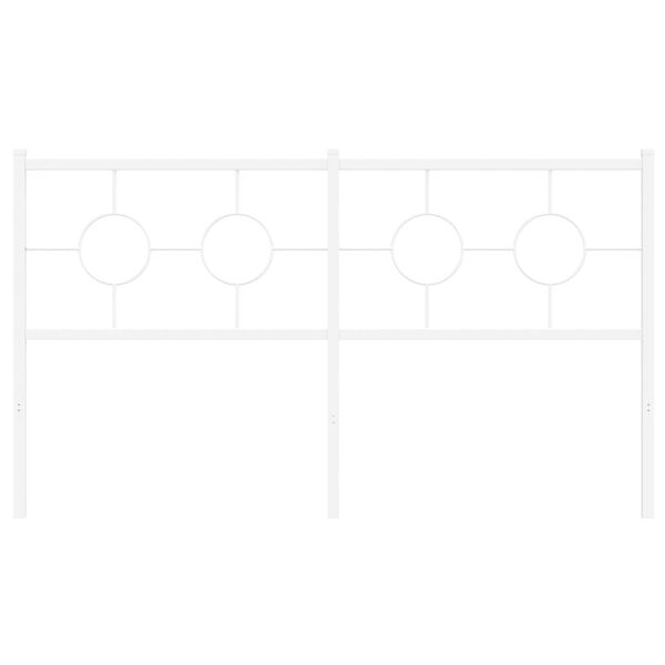 vidaXL Метална резервна табла за легло, бяла, 160 см