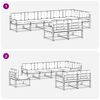 vidaXL Комплект дивани за открито 8 pcs Натурален и Крема