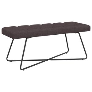 vidaXL Пейка с копчета Тъмен кафяв 110 x 40 x 46 cm Текстил