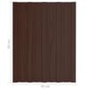 vidaXL Покривни панели, 36 бр, поцинкована стомана, кафяви, 60х45 см