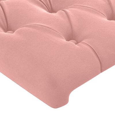 vidaXL Боксспринг легло с матрак, розово, 120x200 см, кадифе