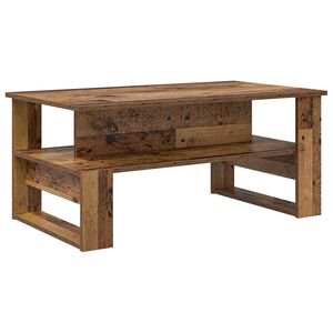 vidaXL Масичка за кафе Старо дърво 90 x 50 x 40 cm Инженерна дървесина
