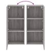 vidaXL ТB стенен шкаф, сив сонома, 40,5x30x90 см, инженерно дърво