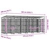 vidaXL Дворна клетка за кучета с покрив, стомана, 11,06 м&sup2;