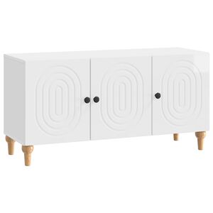 vidaXL ТВ шкаф Бял гланц 99 x 34,5 x 50 см Инженерна дървесина