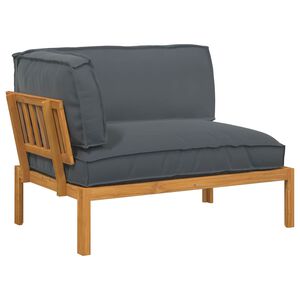 vidaXL Комплект дивани с възглавница Антрацит 133 x 92 x 69 см