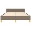 vidaXL Рамка за легло без матрак, таупе, 120x200 см, плат