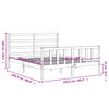 vidaXL Рамка за легло без матрак, бял, 160x200 см, бор масив