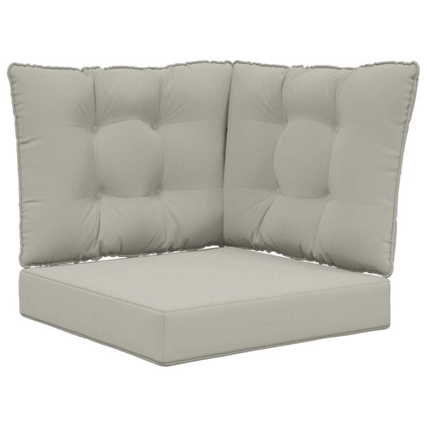 vidaXL Възглавница за диван на открито 3 pcs Сив Полиестер