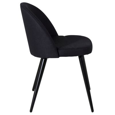Venture Home Трапезни столове Velvet, 2 бр, полиестер, черни