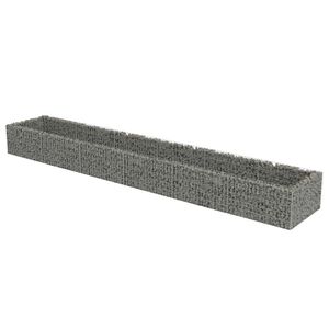 vidaXL Габион повдигната леха, поцинкована стомана, 540x90x50 cм