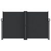 vidaXL Прибираща се странична тента, черна, 140х1200 см