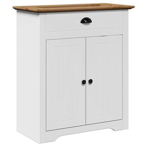 vidaXL Шкаф за мивка за баня BODO бял и кафяв 70x35x80 см