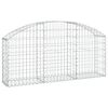 vidaXL Дъговидна габионна кошница 150x30x60/80 см поцинковано желязо