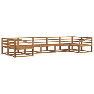 vidaXL Комплект дивани за открито 7 pcs Естествен