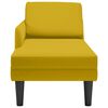 vidaXL Кушетка с възглавница и десен подлакътник, жълт, кадифе