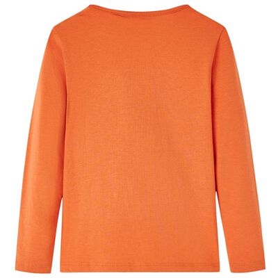 Детска тениска с дълъг ръкав, опушено оранжево, 92