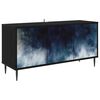 vidaXL ТВ шкаф RAALTE 102 x 33 x 51 см Черен дъб Инженерна дървесина