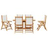 vidaXL Комплект за хранене в градината 7 pcs Кремаво Бяло