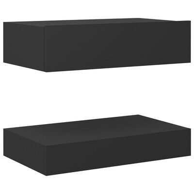 vidaXL Нощни шкафчета, 2 бр, сиви, 60x35 см, ПДЧ