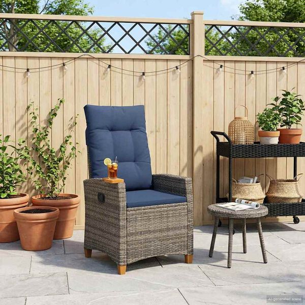 vidaXL Регулируем стол с плоча за чай 62 x 64 x 112 см полиратан