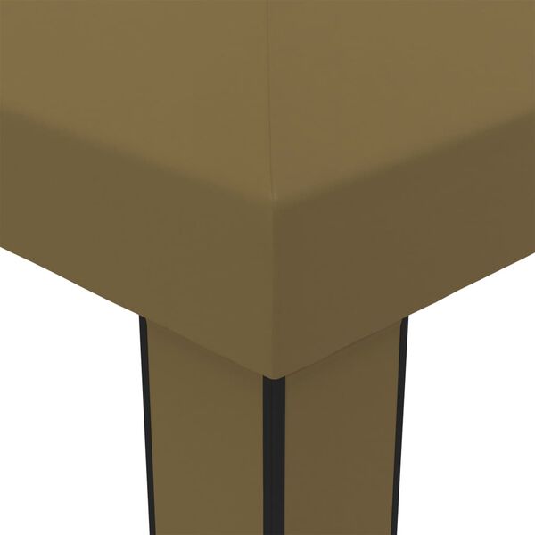 vidaXL Шатра с двоен покрив, 3x6 м, таупе, 180 г/м²