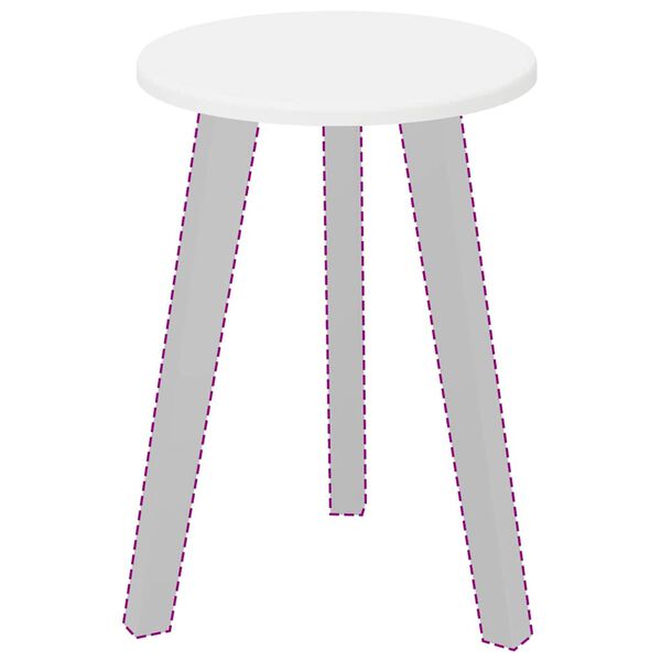 vidaXL Топ за маса Бяло 30 x 30 x 1,5 см Инженерно дърво