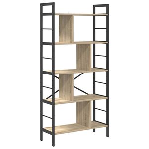 vidaXL Рафт за книги 9 нива 75 x 30 x 156 см Инженерна дървесина