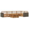 vidaXL Комплект дивани за открито 6 pcs Натурално 79 x 79 x 37 см