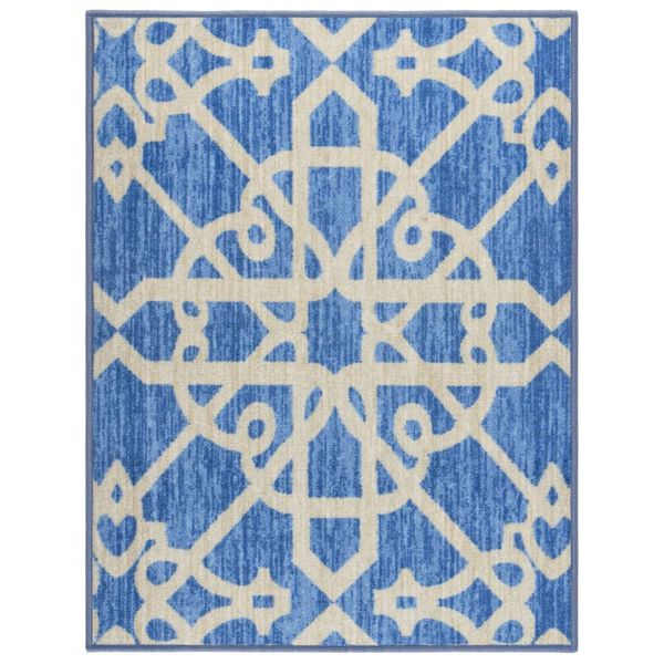 vidaXL Пътека, синя, 80x100 см