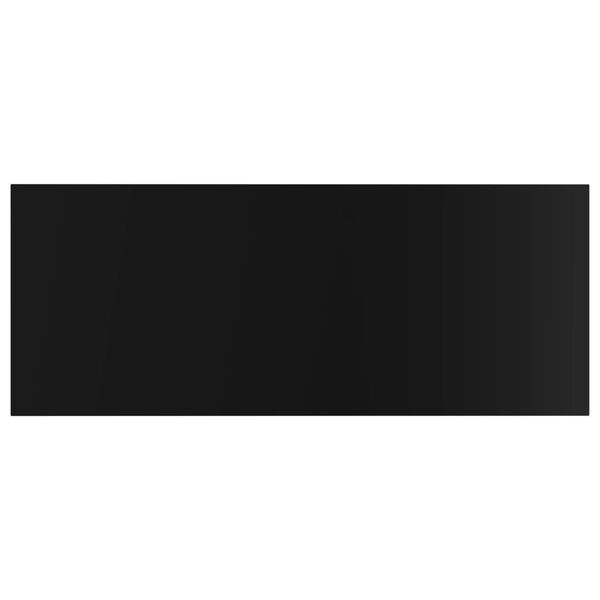 vidaXL Рафтове за етажерка, 4 бр, черен гланц, 100x40x1,5 см, ПДЧ