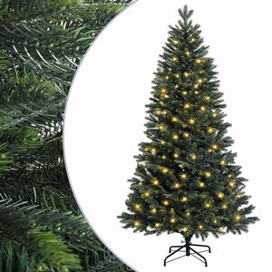 vidaXL Изкуствено коледно дърво с хингед 120 см 150 LED светодиода