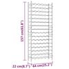 vidaXL Стойка за вино за 96 бутилки, бяла, метална