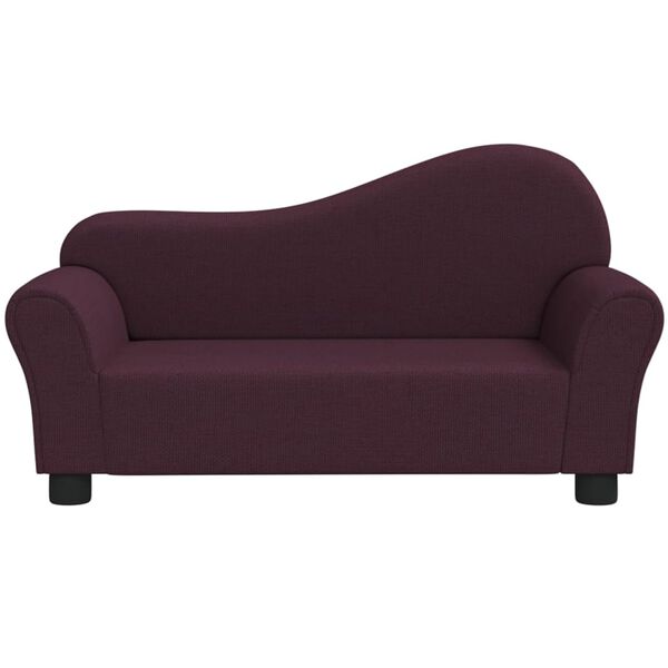 vidaXL Детски диван, лилав, плат