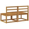 vidaXL 2 Брой Среден диван за открито Солидно акациево дърво Естествен