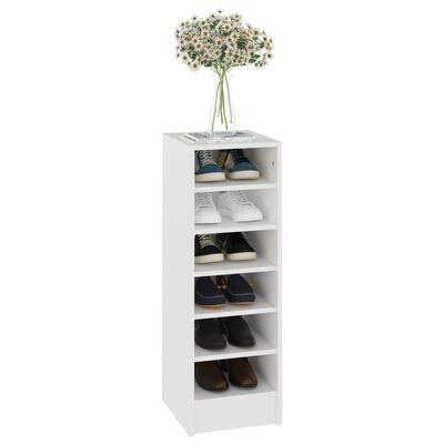 vidaXL Шкаф за обувки, бял, 31,5x35x90 см, ПДЧ