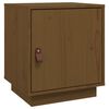 vidaXL Нощно шкафче, меденокафяво, 40x34x45 см, борово дърво масив