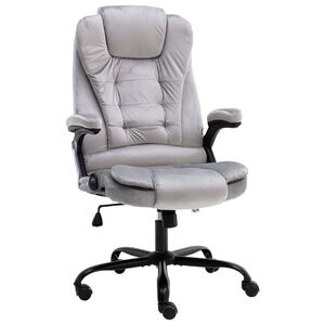 vidaXL Офис стол, светлосив, кадифе