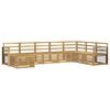 vidaXL Комплект дивани за открито 8 pcs Бяло 306 x 187,5 x 73 см