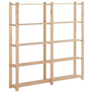 vidaXL 5-етажен стелаж, 170x28,5x170 см, бор масив