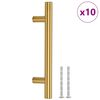 vidaXL Дръжки за шкафове, 10 бр, златисти, 96 мм, неръждаема стомана