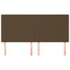 vidaXL Табла за легло, тъмнокафява, 180x5x118/128 см, плат