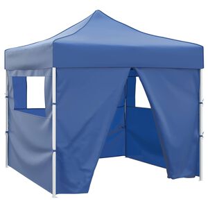 vidaXL Парти шатър 291 x 291 x 315 см Синьо Оксфордска тъкан