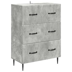 vidaXL Чекмеджетен шкаф Бетонно сиво 66 x 34,5 x 89,5 см