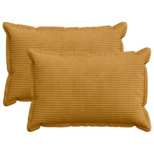 vidaXL Калъфка за възглавница 2 бр. HOUTEN Жълто 30 x 50 cm кордурой