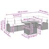 vidaXL Градински Софа Комплект със съхранение 7 pcs Сив Полиратан