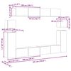 vidaXL ТВ Единици Монтиране на стена 4 pcs Старо дърво Инженерно дърво