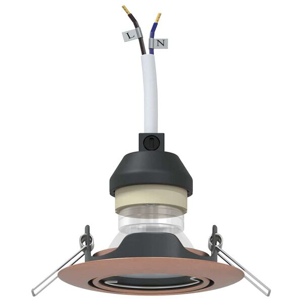 vidaXL Прожектор 12 pcs Мед 9 x 9 x 2.5 см Метал