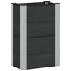 vidaXL Градинска повдигната леха Черно 50 x 30 x 72 см алу.